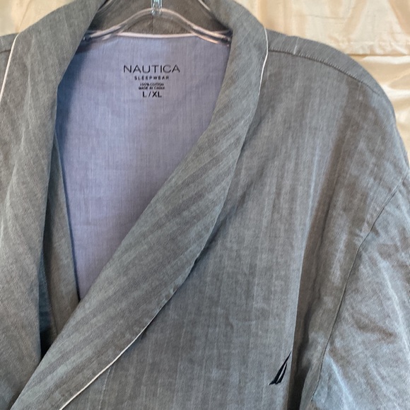nautica-other-nautica-sleepwear-robe-0-cotton-size-lxl-light-gray